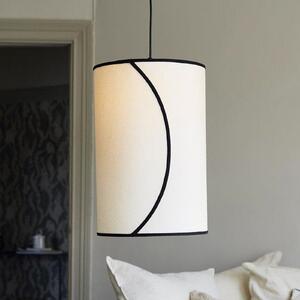 PR Home Lampă suspendată Ava, Ø 30 cm, bumbac organic, crem, reglabil, Bej, Camera de zi / sufragerie, Țesătură / Textil