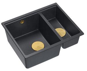 Chiuveta din granit Logan 150 Black Metallic