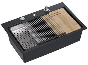 Chiuveta din granit MARC 110 WORKSTATION Black