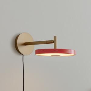 UMAGE Aplică de perete LED Asteria Short, roz/alamă, cu ștecher, reglabil, Auriu / Alamă, Camera de zi / sufragerie, Metal, Design, Soclu de perete jos
