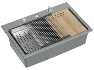 Chiuveta din granit MARC 110 WORKSTATION Grey Metallic
