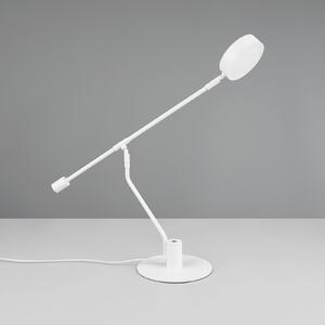 Trio Lighting Lampă de birou Manduro LED, alb, metal, CCT, dimabil, reglabil, Alb, Studiu / Birou, Metal