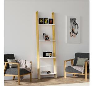 Bibliotecă FAYKO 170x49 cm bej/albă
