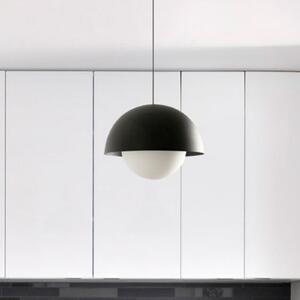 Lampă suspendată LED Marisol, negru, oțel/glass, Ø 30 cm
