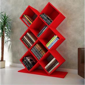 Bibliotecă KUMSAL 129x90 cm roșie