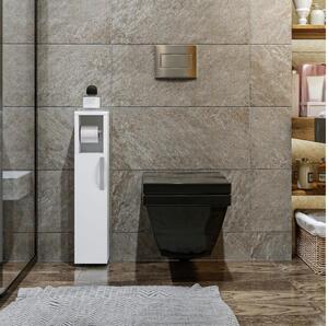 Dulap cu suport pentru hârtie igienică STAR 65x15 cm alb