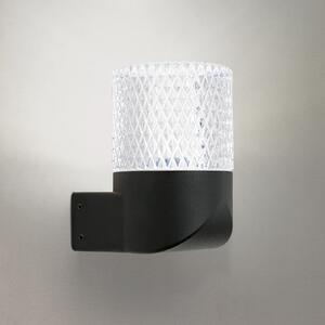 ORION LED lampă de perete pentru exterior Mondo, negru, înălțime 12 cm, aluminiu, Negru, Aluminiu, Modern