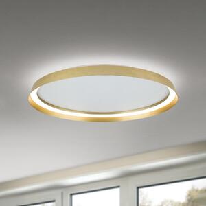ORION Plafonieră LED Manta, Ø 60 cm, aurie, aluminiu, sus/jos, reglabil, Auriu / Alamă, Camera de zi / sufragerie, Aluminiu, Modern, Plafon cu flacără multiplă