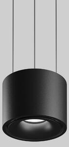 Egger Licht EGG Lampă suspendată LED Clippo negru/negru Ø 10 cm DALI DTW, reglabil, Negru, Camera de zi / sufragerie, Aluminiu, Modern