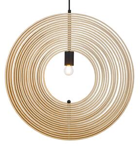 Maytoni Lampă suspendată Roots, formă sferică, Ø 60 cm, lemn/negru, reglabil, Lemn, Camera de zi / sufragerie, Lemn