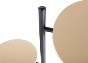 Näve LED lampadar Tessa negru/bej 165 cm Touchdim CCT 2 becuri., reglabil, Negru, Camera de zi / sufragerie, Metal, Modern, Proiector vertical