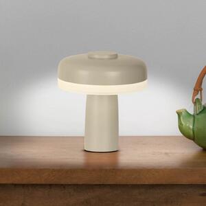 Näve Lampă de masă LED reîncărcabilă Pilu, bej Înălțime 16,5 cm metal Touchdim, reglabil, Bej, Camera de zi / sufragerie, Metal, Modern
