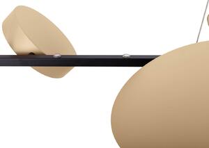 Näve Lampă suspendată LED Tessa negru/bej 110cm Touchdim CCT 4 becuri., reglabil, Negru, Camera de zi / sufragerie, Metal, Modern