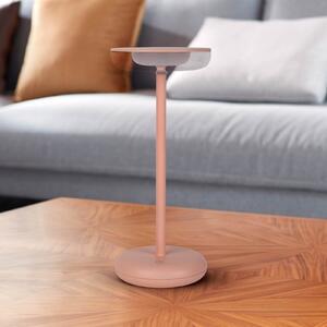 Näve LED reîncărcabilă lumina patio Pasi, roz Înălțime 26 cm Metal Touch, reglabil, Roz / Rosé, Camera de zi / sufragerie, Metal, Modern