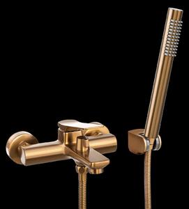 Invena Neri, baterie pentru cada de perete, cupru mat, INV-BW-P1-014-L
