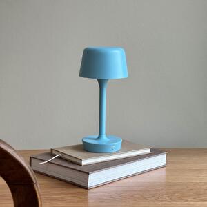 Dyberg Larsen Lampă de masă reîncărcabilă cu LED Flow, albastru deschis,, reglabil, Albastru, Camera de zi / sufragerie, Metal, Scandinavă