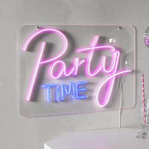 Aplică de perete LED Party Time, roz/alb Plexiglas 48 x 36 cm USB