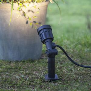 Spot LED cu vârf de sol 418-92-1, plastic negru, pivotant