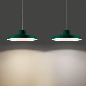 Linea Light Lampă suspendată LED Miguel, verde, aluminiu, 2.700 K, Verde, Bucătărie, Aluminiu