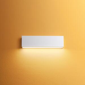 Linea Light Aplică de perete LED Box W2 bi-emisie, W 31.9 cm, alb, 2700 K, reglabil, Alb, Camera de zi / sufragerie, Metal, Perete unghiular