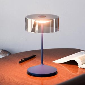 Sigor Numotion LED lampă de masă reîncărcabilă, albastru, sticlă, IP54, dimabil, reglabil, Albastru, Camera de zi / sufragerie, Sticlă, Modern