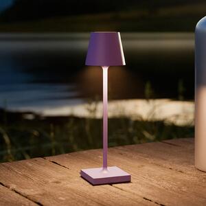 Sigor Lampa de birou cu LED-uri și baterie Nuindie pocket, violet, IP54, dimabilă, reglabil, Violet, Aluminiu, Modern