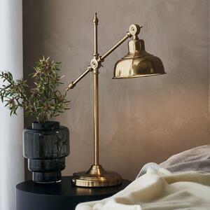 Markslöjd Lampă de masă Grimstad, culoare alamă antică, fier, înălțime 56cm, Auriu / Alamă, Camera de zi / sufragerie, Metal