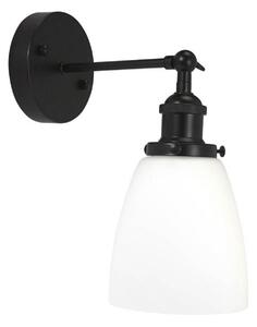 PR Home Kappa aplică de perete, negru/opal, sticlă, metal, reglabil, Negru, Camera de zi / sufragerie, Sticlă, Scandinavă