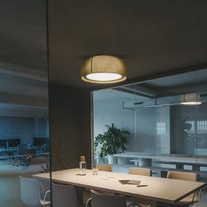 LEDS-C4 Plafonieră LED Gong, verde, 4.000 K, Ø 61,2 cm, reglabil, Verde, Camera de zi / sufragerie, Țesătură / Textil, Modern