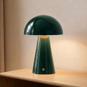 Lindby LED lampă de masă reîncărcabilă Nevijo, verde, Ø20 cm, USB, dimabil, reglabil, Verde, Camera de zi / sufragerie, Metal, Modern