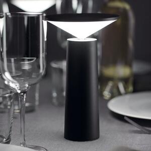 LEDS-C4 Lampă de masă LED reîncărcabilă Cocktail, negru Înălțime 21,5 cm, reglabil, Negru, Camera de zi / sufragerie, Aluminiu, Modern