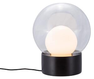 Pulpo lampă de masă Boule Small, transparent/opal/negru, sticlă, Transparent, Camera de zi / sufragerie, Sticlă, Design