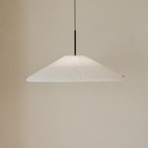 New Works Lampă suspendată LED Nebra, Ø 70 cm, alb, personalizabilă, reglabil, Alb, Camera de zi / sufragerie, Țesătură / Textil, Design