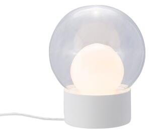 Pulpo lampă de masă Boule Small, transparent/opal/alb, sticlă, Transparent, Camera de zi / sufragerie, Sticlă, Design
