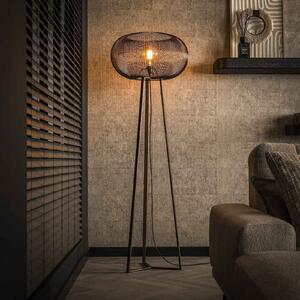 Zijlstra Copper Twist lampadar negru / cupru 170 cm trepied metalic, Negru, Camera de zi / sufragerie, Metal, Tripod
