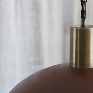 PR Home lampă suspendată Alton, Ø 60 cm, culoare rugină, metal, E27, reglabil, Maro / Rugină, Camera de zi / sufragerie, Metal