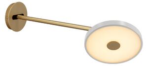 UMAGE Aplică de perete LED Asteria Long, gri/alamă, cu ștecher, reglabil, Auriu / Alamă, Camera de zi / sufragerie, Metal, Design, Soclu de perete jos