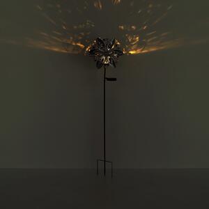 Globo Lumină solară cu LED 36578S, țepușă de sol, argintiu/negru, metal, Metalic, Metal