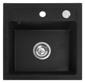 Chiuveta bucatarie Granit West black metalic Negru