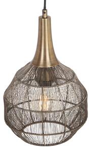 Trio Lighting Lampă suspendată Soraya, Ø 26 cm, metal, alamă antică, formă sferică, reglabil, Bronz / Alamă Veche, Camera de zi / sufragerie, Metal
