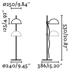FARO BARCELONA Lampă de masă Dominica, negru mat, oțel, înălțime 53 cm, Negru, Camera de zi / sufragerie, Metal, Design industrial