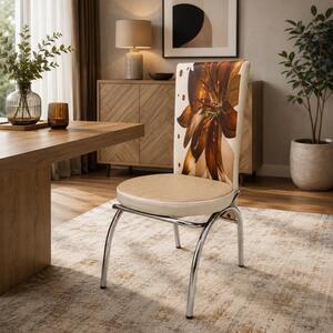 LICHIDARE - Scaun Venetia, DENVER, model Crini Maro , cadru cromat, 42x53x99 cm