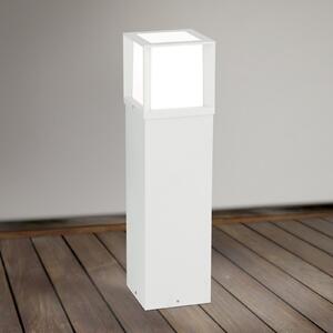 Bornă luminoasă Henry, albă, înălțime 60 cm, aluminiu/oțel inoxidabil