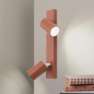 ORION Penn spot de plafon, roșu coral, lungime 35 cm, aluminiu/aluminiu, reglabil, Roșu, Camera de zi / sufragerie, Metal, Modern