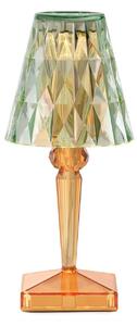 Kartell Lampă de masă cu baterie LED Baterie, 30cm, verde/portocaliu, IP54, Verde, dormitor, Plastic, Design