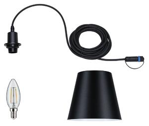 Paulmann Plug & Shine Lampă suspendată LED Kofia E14, aluminiu, reglabil, Negru, Aluminiu