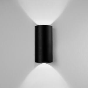 Egger Licht EGG DLS Tubo lampă de perete pentru exterior, negru, Ø 9 cm aluminiu sus/jos, Negru, Hol, Metal, Modern
