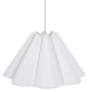 PR Home Lampă suspendată Classic, bumbac, alb, Ø 21 cm, reglabil, Alb, Camera de zi / sufragerie, Țesătură / Textil, Scandinavă