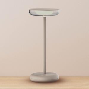 Näve LED reîncărcabilă lumina patio Pasi bej înălțime 26 cm metal touch, reglabil, Bej, Camera de zi / sufragerie, Metal, Modern