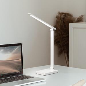 FH Lighting LED reîncărcabilă lampă de birou Ole, alb, senzor, dimabil, CCT, reglabil, Alb, Studiu / Birou, Plastic, Modern